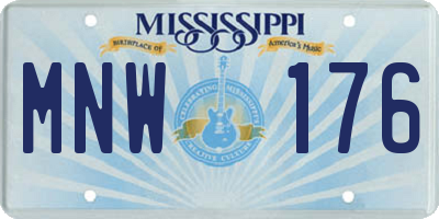 MS license plate MNW176