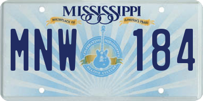 MS license plate MNW184