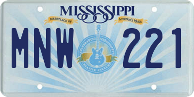 MS license plate MNW221