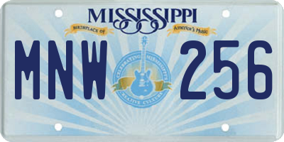 MS license plate MNW256
