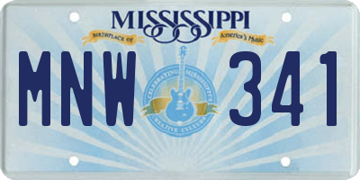MS license plate MNW341