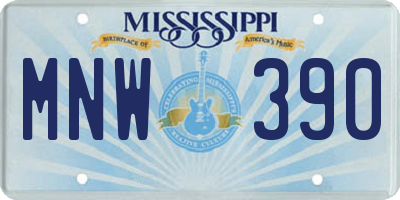 MS license plate MNW390