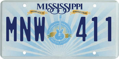 MS license plate MNW411
