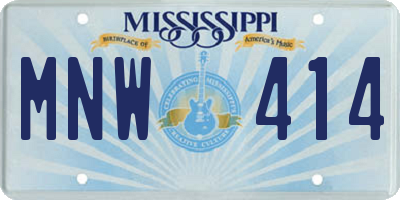 MS license plate MNW414