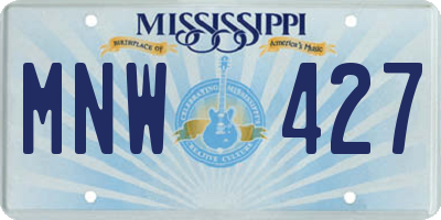 MS license plate MNW427