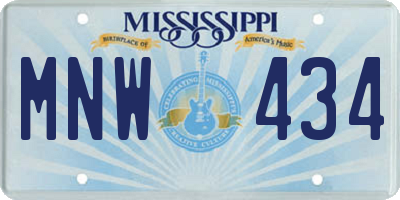 MS license plate MNW434