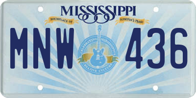 MS license plate MNW436