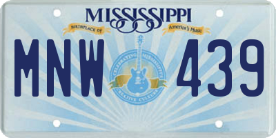 MS license plate MNW439