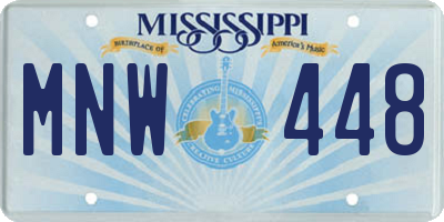 MS license plate MNW448