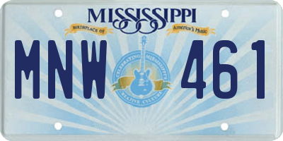 MS license plate MNW461
