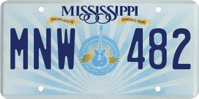 MS license plate MNW482