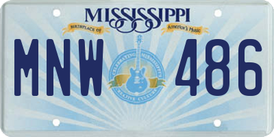 MS license plate MNW486