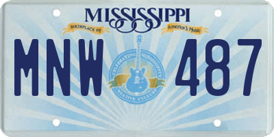 MS license plate MNW487