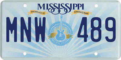MS license plate MNW489