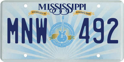 MS license plate MNW492