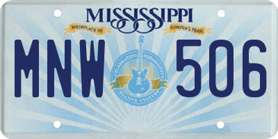 MS license plate MNW506