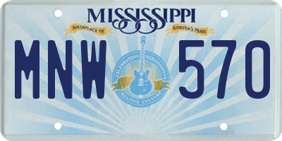 MS license plate MNW570