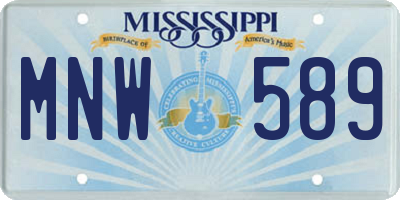 MS license plate MNW589