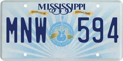 MS license plate MNW594