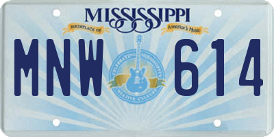 MS license plate MNW614