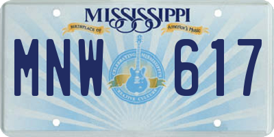MS license plate MNW617