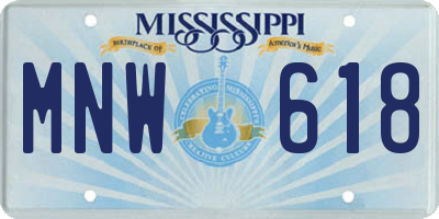 MS license plate MNW618