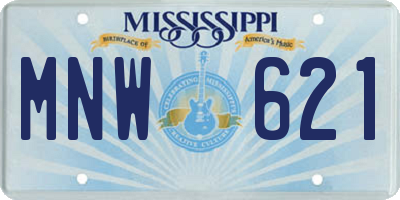 MS license plate MNW621