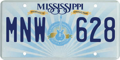 MS license plate MNW628