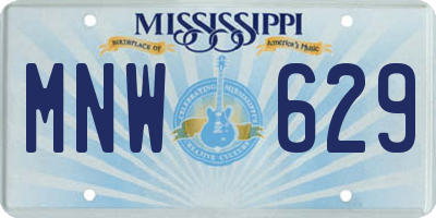 MS license plate MNW629
