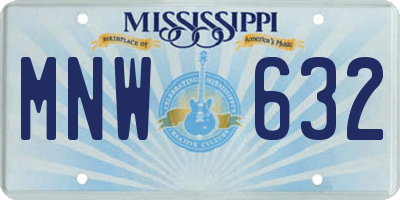 MS license plate MNW632