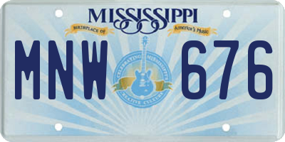 MS license plate MNW676