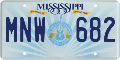 MS license plate MNW682
