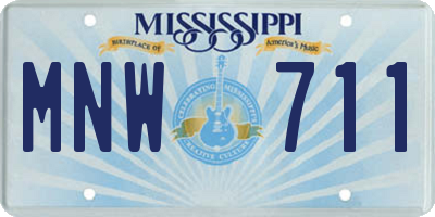 MS license plate MNW711