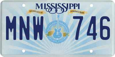 MS license plate MNW746