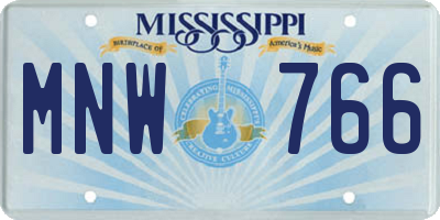 MS license plate MNW766