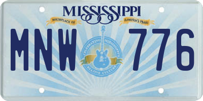 MS license plate MNW776