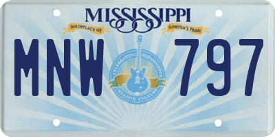 MS license plate MNW797