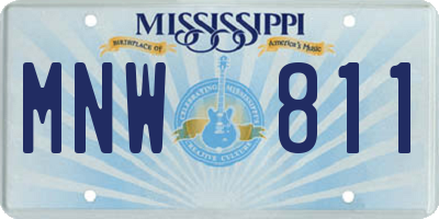 MS license plate MNW811