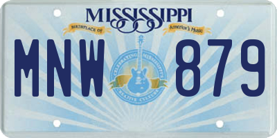 MS license plate MNW879