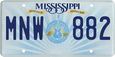 MS license plate MNW882