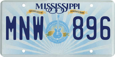 MS license plate MNW896