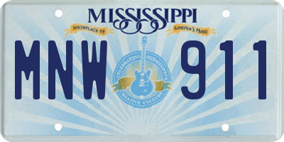MS license plate MNW911