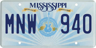 MS license plate MNW940