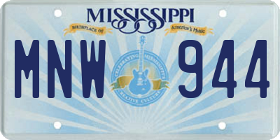 MS license plate MNW944