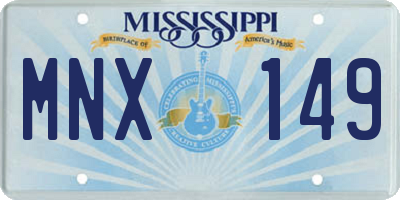 MS license plate MNX149