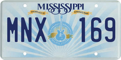 MS license plate MNX169