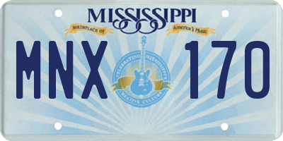 MS license plate MNX170