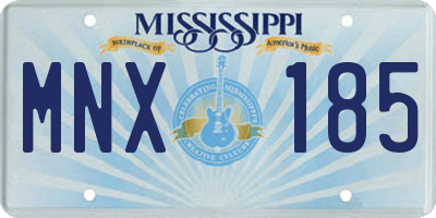 MS license plate MNX185