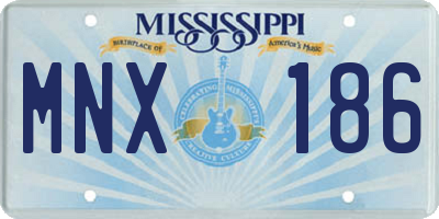 MS license plate MNX186