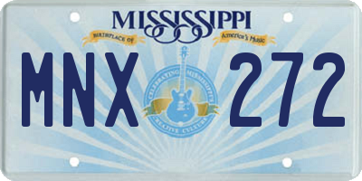 MS license plate MNX272